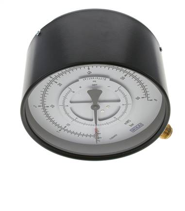 Analog differential online pressure gauge