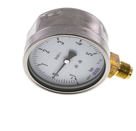 Back -1 to 5 Bar  Psi MPa Vacuum Pressure Gauge - China Vacuum Pressure  Gauge Compound Pressure Gauge  Made-in-Chinacom