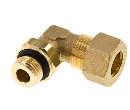 Elbow compression ring fitting G 3/8-10 (M16x1.5)mm, brass (KWE3810MSED) -  Landefeld - Pneumatics - Hydraulics - Industrial Supplies