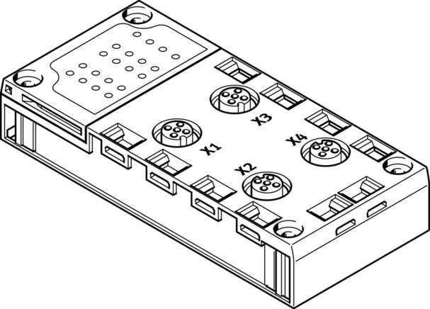 Principskitse: CPX-AB-4-M12X2-5POL-R