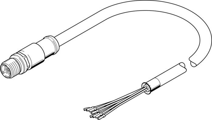 Principskitse: NEBS-SM12G12-E-5-N-LE12 (3947395)   &   NEBS-SM12G12-E-0.5-N-LE12 (3947401)