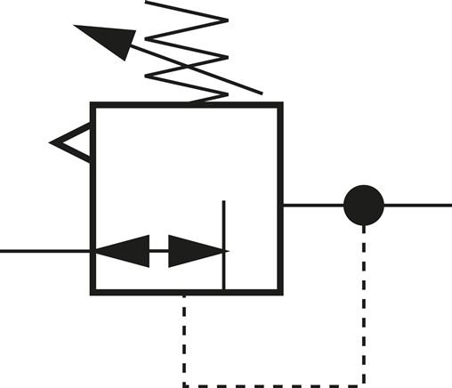 Skiftesymbol: Trykregulator